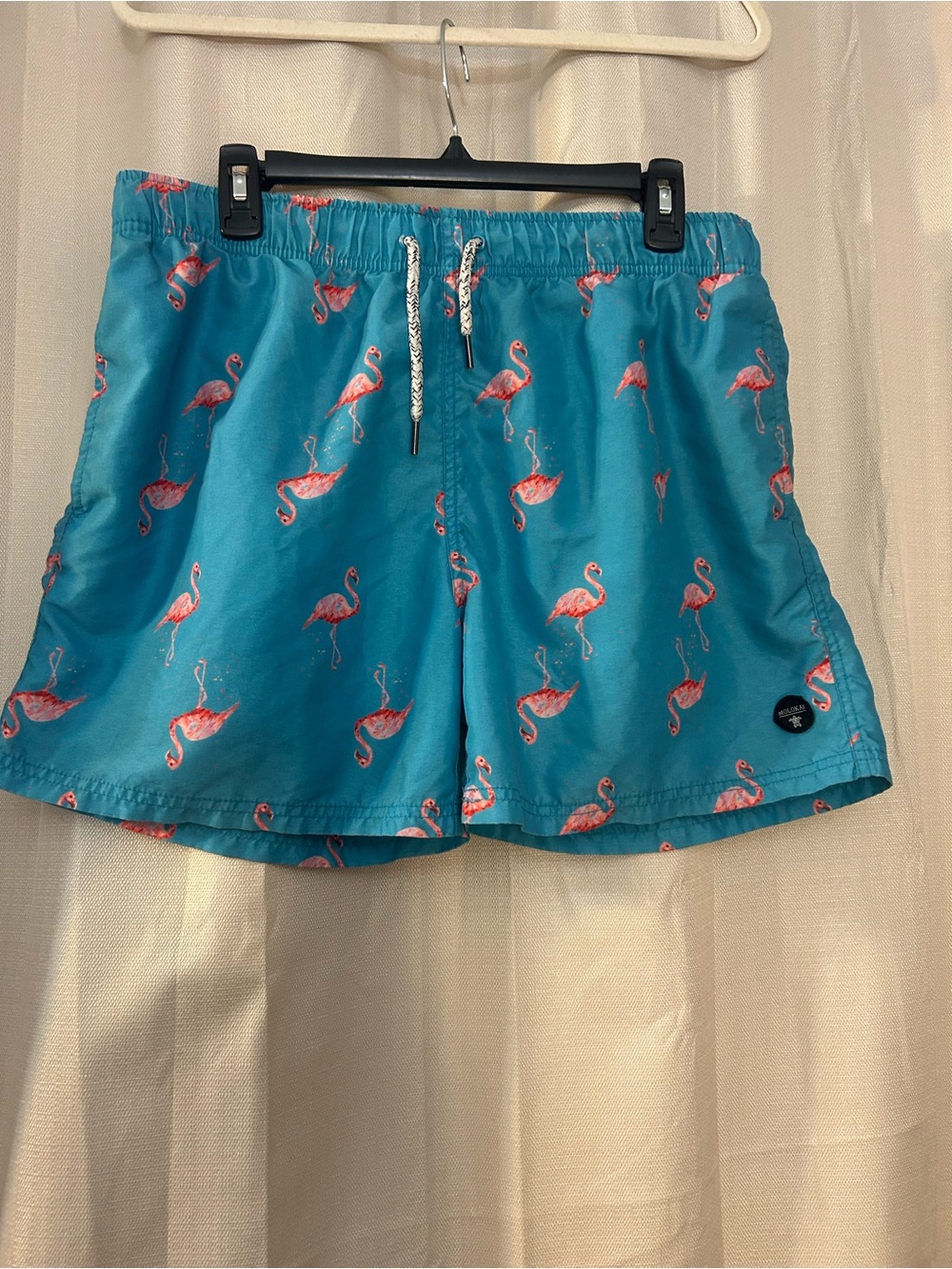 Molokai Surf Flamingo Drawstring Swim Board Shorts